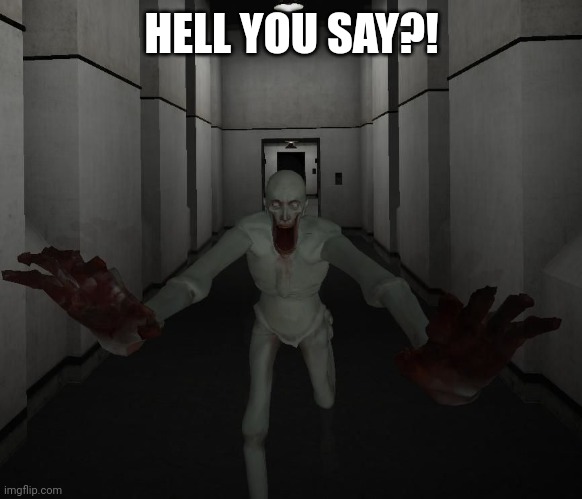 SCP 096 | HELL YOU SAY?! | image tagged in scp 096 | made w/ Imgflip meme maker