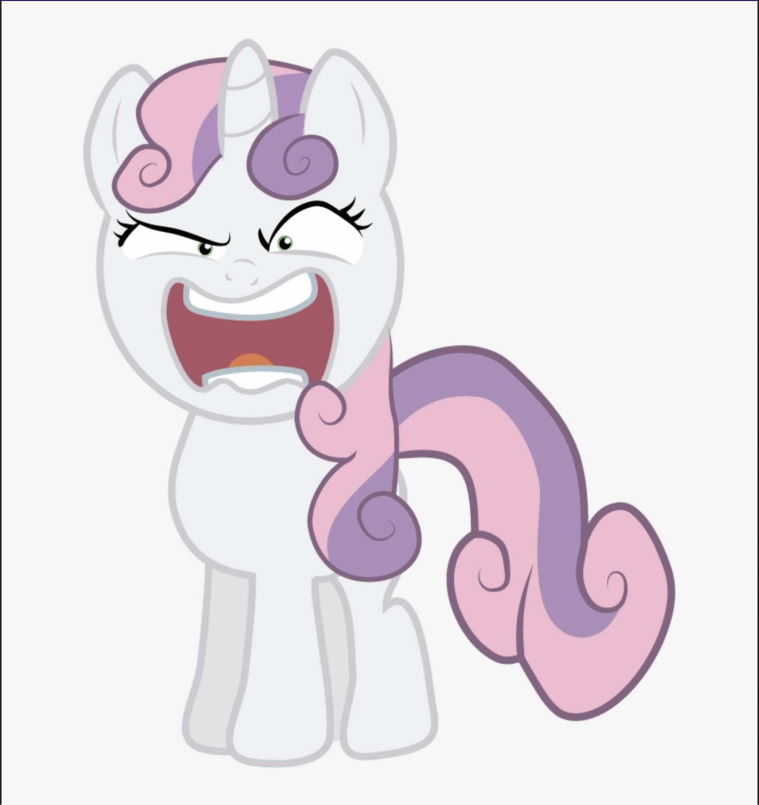 High Quality Angry Sweetie Belle Blank Meme Template