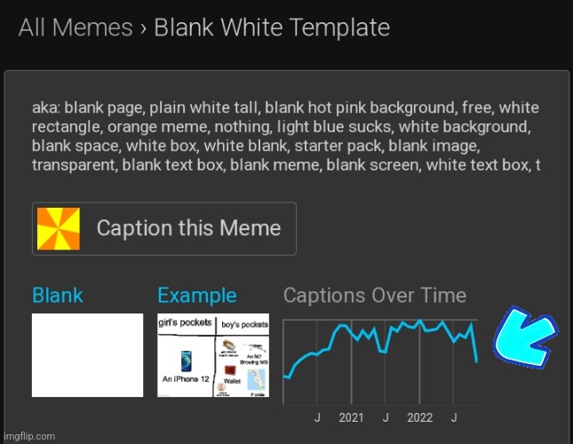 Blank white template's captions been falling off since the "blank template"s added. | made w/ Imgflip meme maker