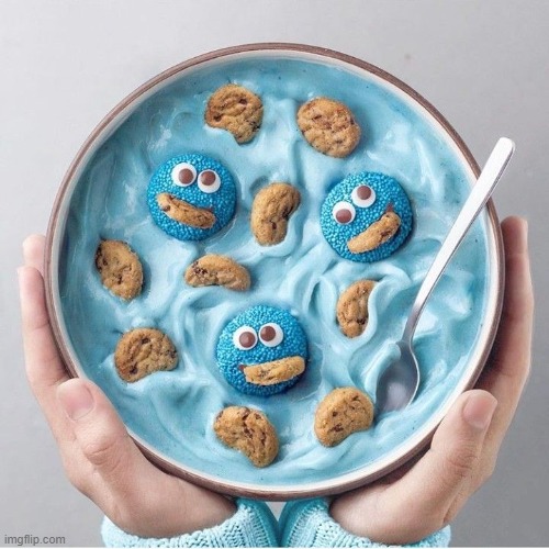 image tagged in food,cookie monster | made w/ Imgflip meme maker