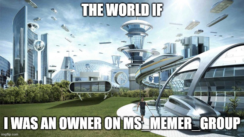 MS_memer_group | THE WORLD IF; I WAS AN OWNER ON MS_MEMER_GROUP | image tagged in the future world if | made w/ Imgflip meme maker