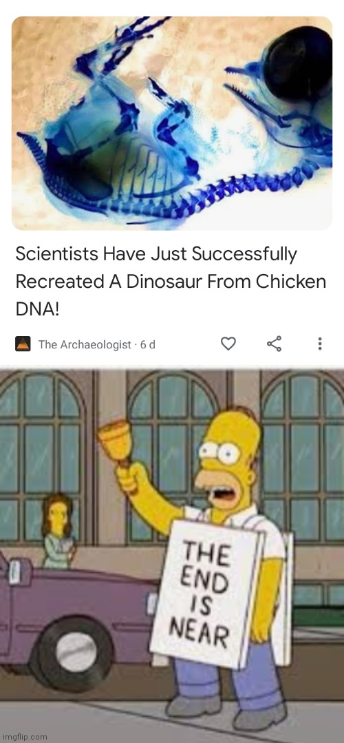 Really, who's idea was this? | image tagged in homer simpson,dinosaurs,the end is near | made w/ Imgflip meme maker
