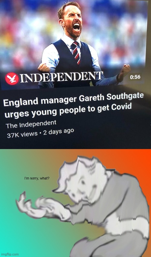 "urges people to get COVID" | image tagged in i'm sorry what,covid,design fails,you had one job,memes,design fail | made w/ Imgflip meme maker