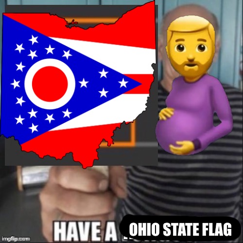 take | OHIO STATE FLAG | image tagged in memes,unfunny | made w/ Imgflip meme maker