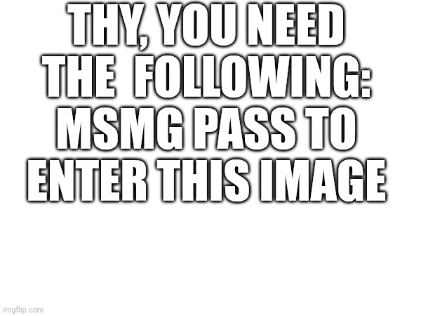 This is not shidpost, this is shidpost | THY, YOU NEED THE  FOLLOWING: MSMG PASS TO ENTER THIS IMAGE | made w/ Imgflip meme maker