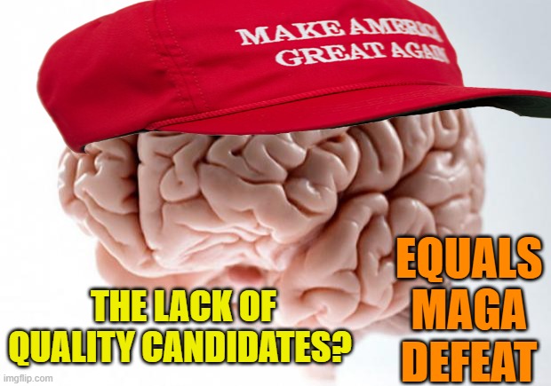 Supporting Trump guarantees Dem victories | EQUALS MAGA DEFEAT; THE LACK OF QUALITY CANDIDATES? | image tagged in donald trump,maga,political meme,quality,nope | made w/ Imgflip meme maker