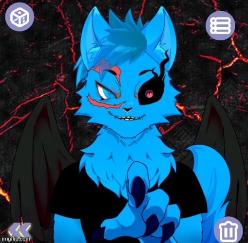 Possessed Retro (Magic Furry Dress Up) | image tagged in furry,fursona,oc,edgy | made w/ Imgflip meme maker