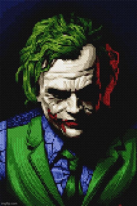 Super cool Joker pixel art | image tagged in joker,pixel art | made w/ Imgflip meme maker
