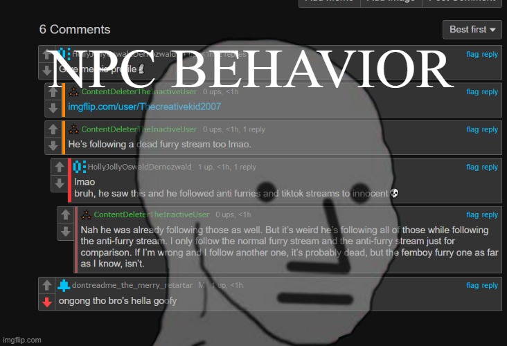 MSMG, more like NPCG | NPC BEHAVIOR | image tagged in memes | made w/ Imgflip meme maker