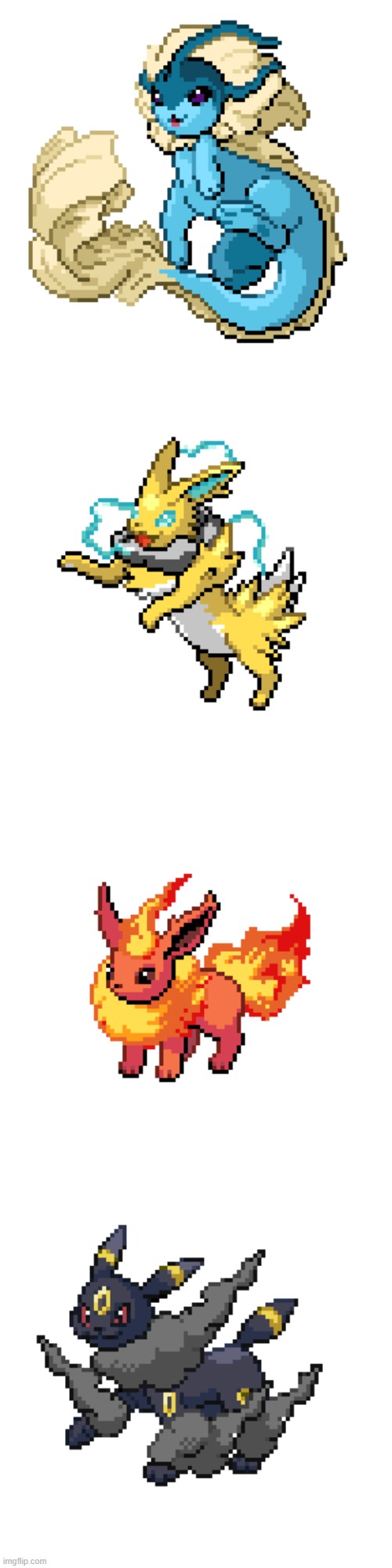 Elemental Eeveelutions | made w/ Imgflip meme maker