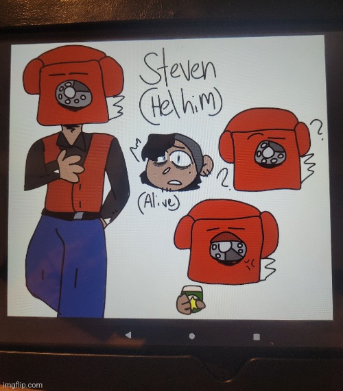 Here's Steven! (My dsaf au) | image tagged in steven,yes | made w/ Imgflip meme maker