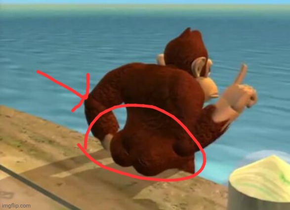 donkey kong butt | image tagged in donkey kong butt | made w/ Imgflip meme maker