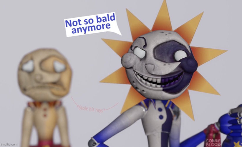 Moon had enough of being called bald ,-, | made w/ Imgflip meme maker