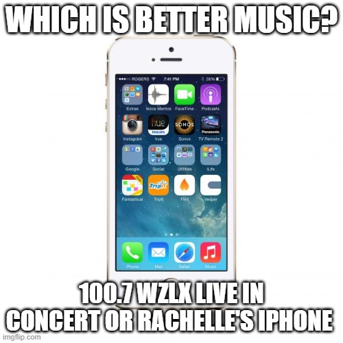 100.7 WZLX LIVE in concert or Rachelle's iPhone (Ayiti Bang Bang CaRiMi, Manvi Maje'W Sweet Micky, Kompa Mato Carimi) | WHICH IS BETTER MUSIC? 100.7 WZLX LIVE IN CONCERT OR RACHELLE'S IPHONE | image tagged in rock concert,haiti,sign language,reaction gifs | made w/ Imgflip meme maker