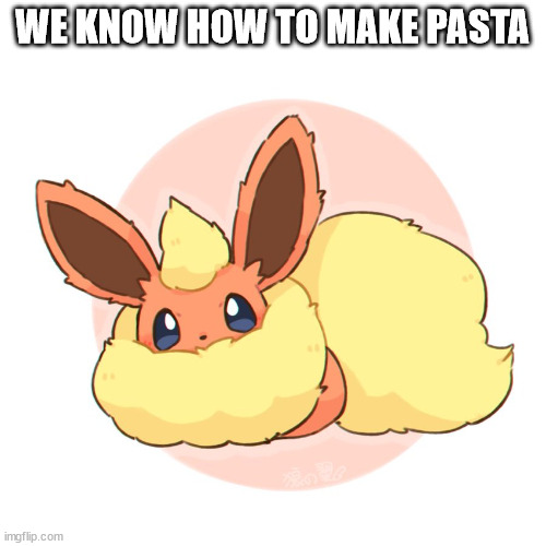 Too much floof | WE KNOW HOW TO MAKE PASTA | image tagged in too much floof | made w/ Imgflip meme maker