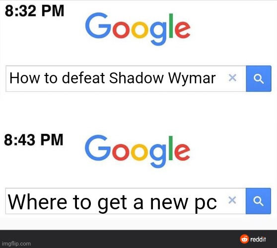 I intend Shadow Wymar to be like Inner Agent 3, but ramped up to dark souls levels | How to defeat Shadow Wymar; Where to get a new pc | image tagged in 8 32 google search | made w/ Imgflip meme maker