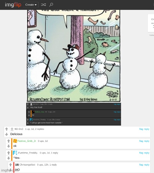 why is there so many sus comments? | image tagged in cursed comments,snowman,christmas,holy shit,memes,wtf | made w/ Imgflip meme maker