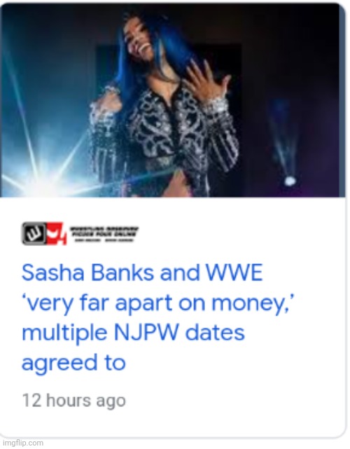 WAIT A MINUTE... she's going to NJPW? | made w/ Imgflip meme maker