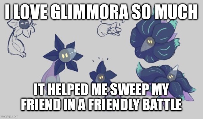 I use Red card with Spiky Shield, Stealth rock, Sludge Bomb and Venoshock | I LOVE GLIMMORA SO MUCH; IT HELPED ME SWEEP MY FRIEND IN A FRIENDLY BATTLE | made w/ Imgflip meme maker