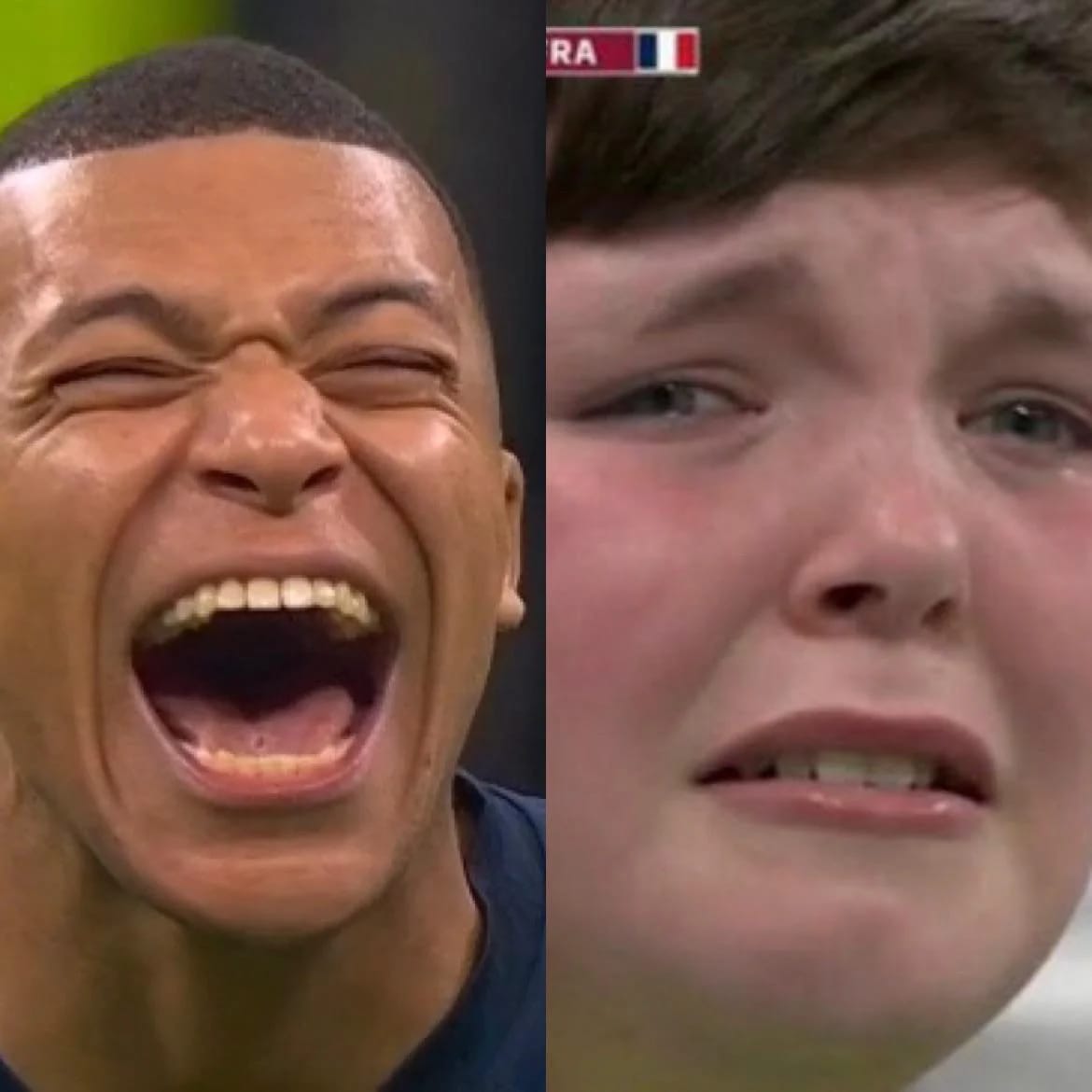 High Quality Mbappe crying kid Blank Meme Template