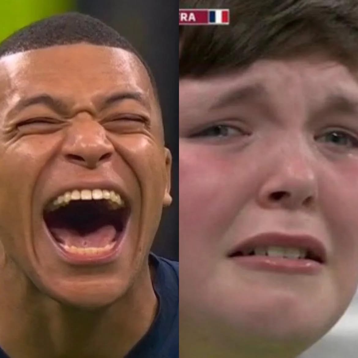 Mbappe crying kid Blank Meme Template