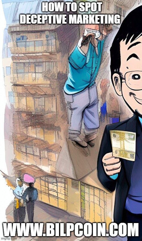 HOW TO SPOT DECEPTIVE MARKETING; WWW.BILPCOIN.COM | made w/ Imgflip meme maker