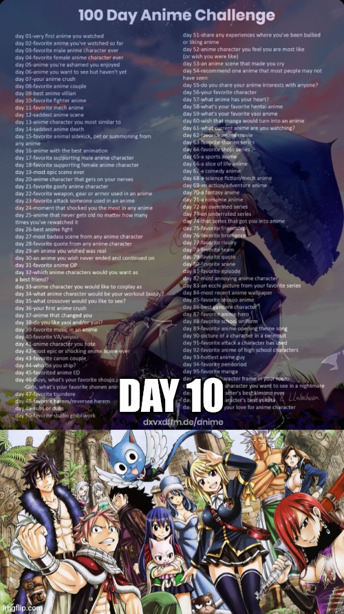 There's a LOT Of Action in This Series | DAY 10 | image tagged in 100 day anime challenge,if you love fairy tail | made w/ Imgflip meme maker