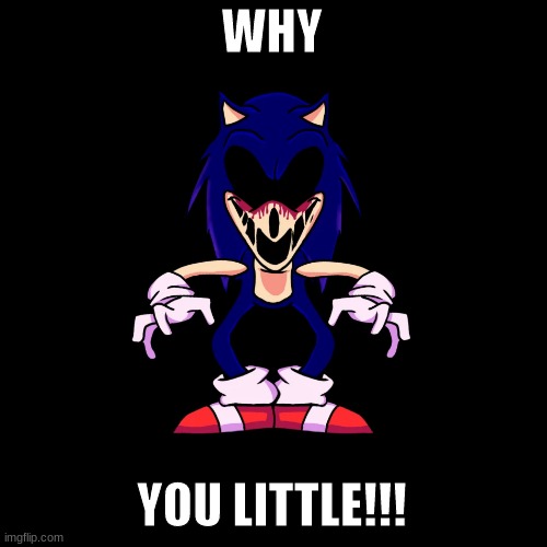 sonic.exe says | WHY YOU LITTLE!!! | image tagged in sonic exe says | made w/ Imgflip meme maker