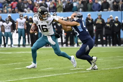 High Quality Lawrence jaguars stiff arm Blank Meme Template