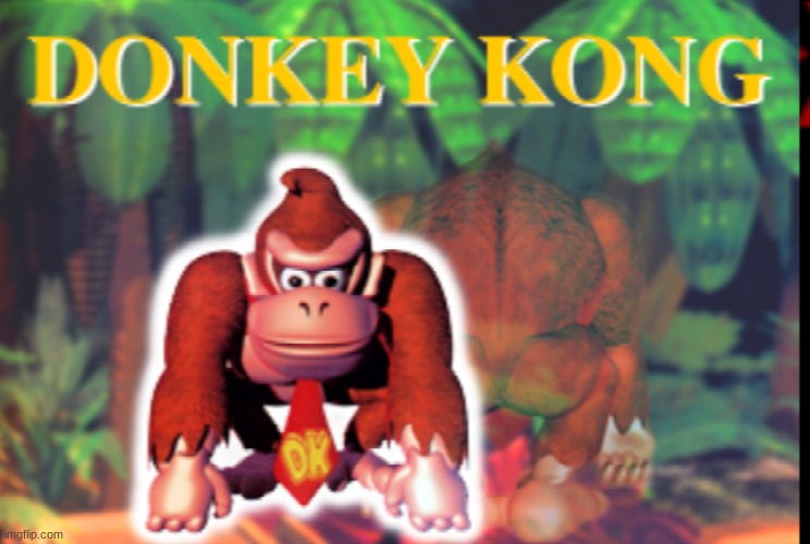 The thing you get for beating Smash Bros 64 as Donkey Kong is a good look at his thicc ass | image tagged in donkey kong | made w/ Imgflip meme maker
