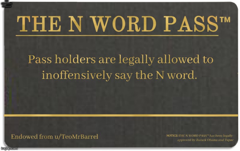 N word pass | PASS INVALID BECAUSE IM A MIXED MF | image tagged in n word pass | made w/ Imgflip meme maker