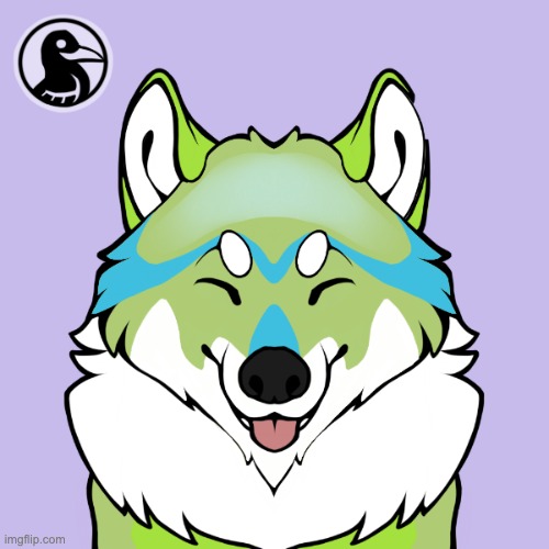 Mint the wolf | image tagged in wolf,furry,green,picrew | made w/ Imgflip meme maker