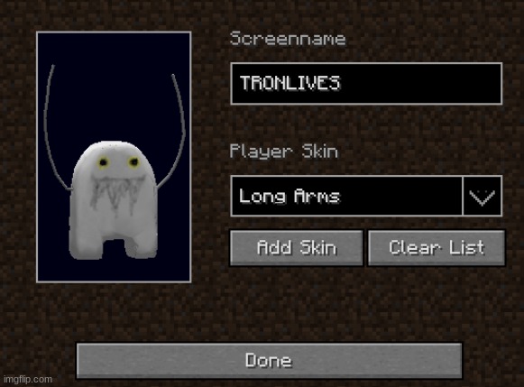 My friend sent me an HTML file for minecraft, and here's the result of me messing with it. | made w/ Imgflip meme maker