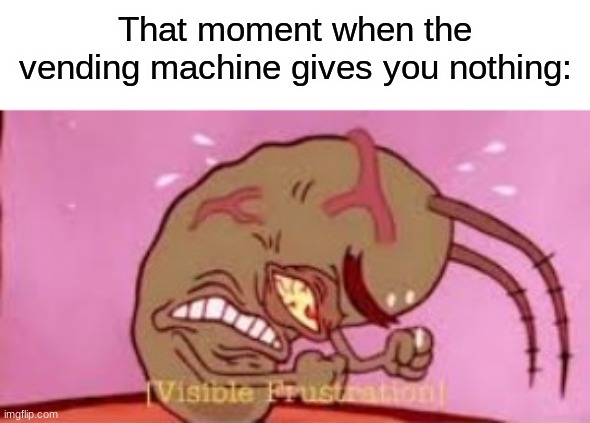so annoying | That moment when the vending machine gives you nothing: | image tagged in visible frustration,funny,memes,fun | made w/ Imgflip meme maker