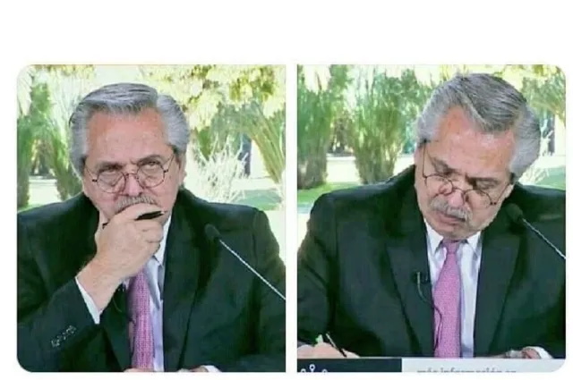 Alberto Fernandez Thinks and Decrees Blank Meme Template