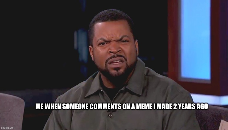Me: Oh my new meme must be doing well! The guy who commented "funny" on a meme i made 2 years ago: | ME WHEN SOMEONE COMMENTS ON A MEME I MADE 2 YEARS AGO | image tagged in really ice cube | made w/ Imgflip meme maker