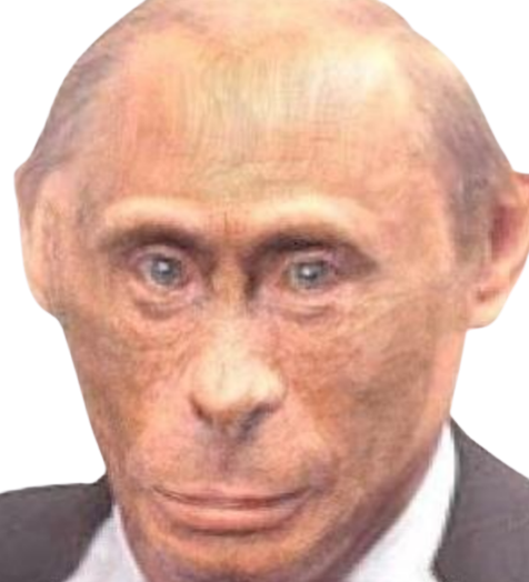 High Quality Monke Putin transparent Blank Meme Template