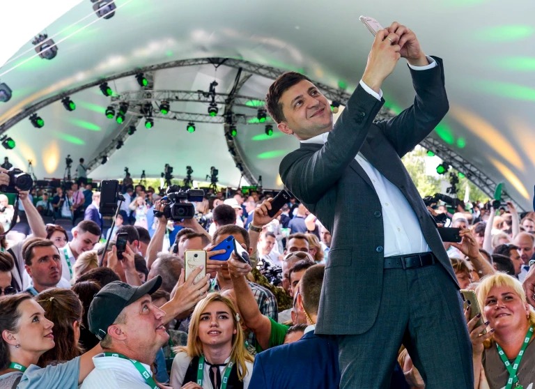 Zelensky selfie Blank Meme Template