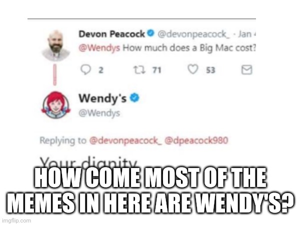 Suspicious | HOW COME MOST OF THE MEMES IN HERE ARE WENDY'S? | made w/ Imgflip meme maker