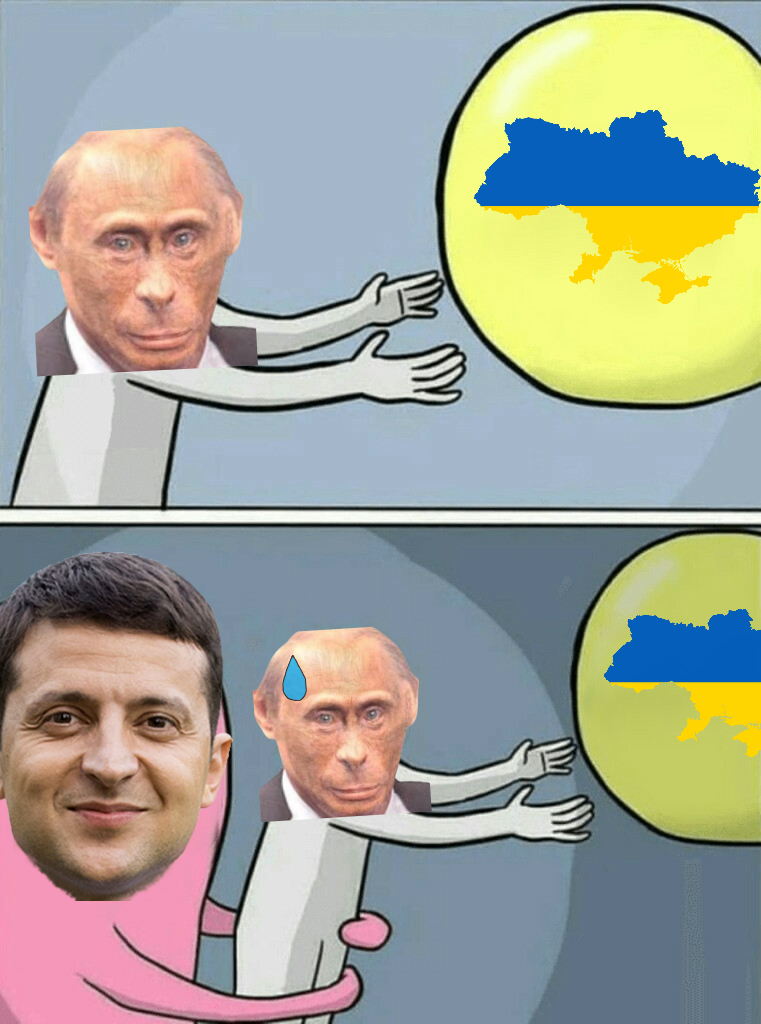 High Quality Banan man tries to claim Ukraine Blank Meme Template