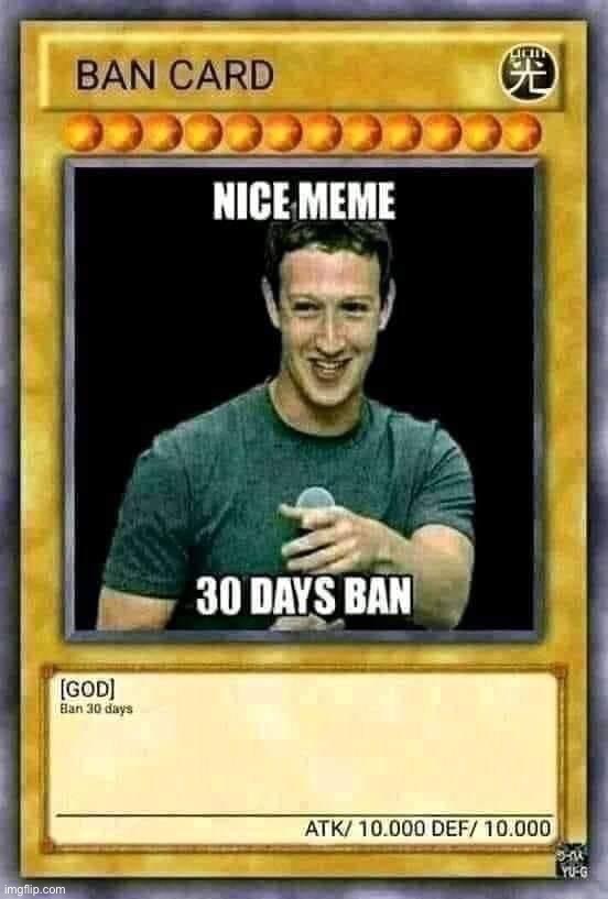 Zucced nice meme 30 days ban - Imgflip