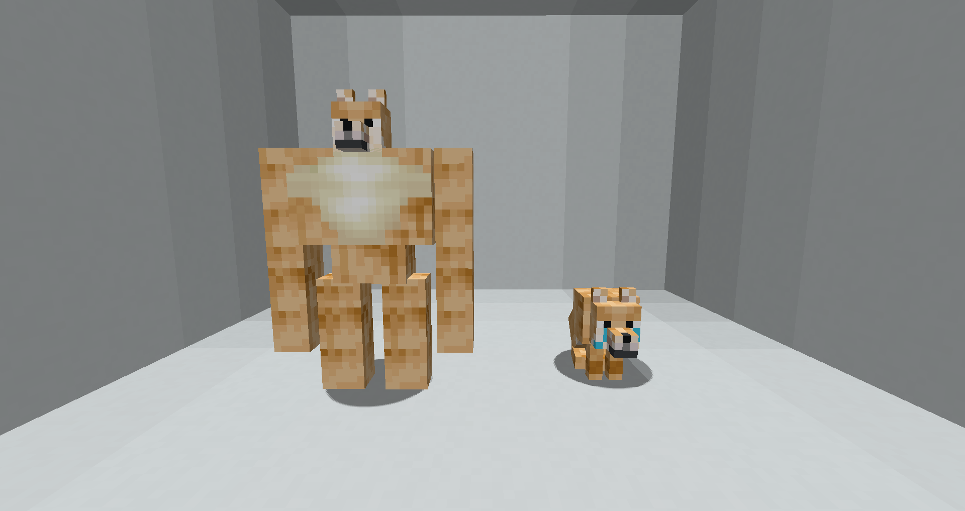 High Quality Buff Doge vs. Cheems (Minecraft) Blank Meme Template