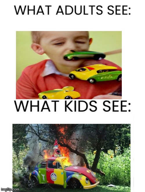 What Adults See & What Kids See | XD | image tagged in xd | made w/ Imgflip meme maker