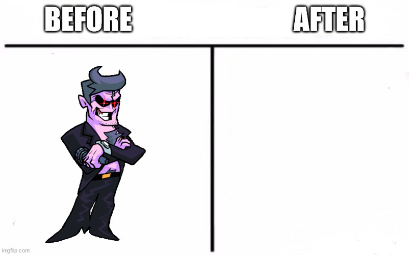 Waffle_the_questionable's father before and after there was no milk(I only used DD because he was the first transparent of a fat | BEFORE                              AFTER | image tagged in who would win blank | made w/ Imgflip meme maker
