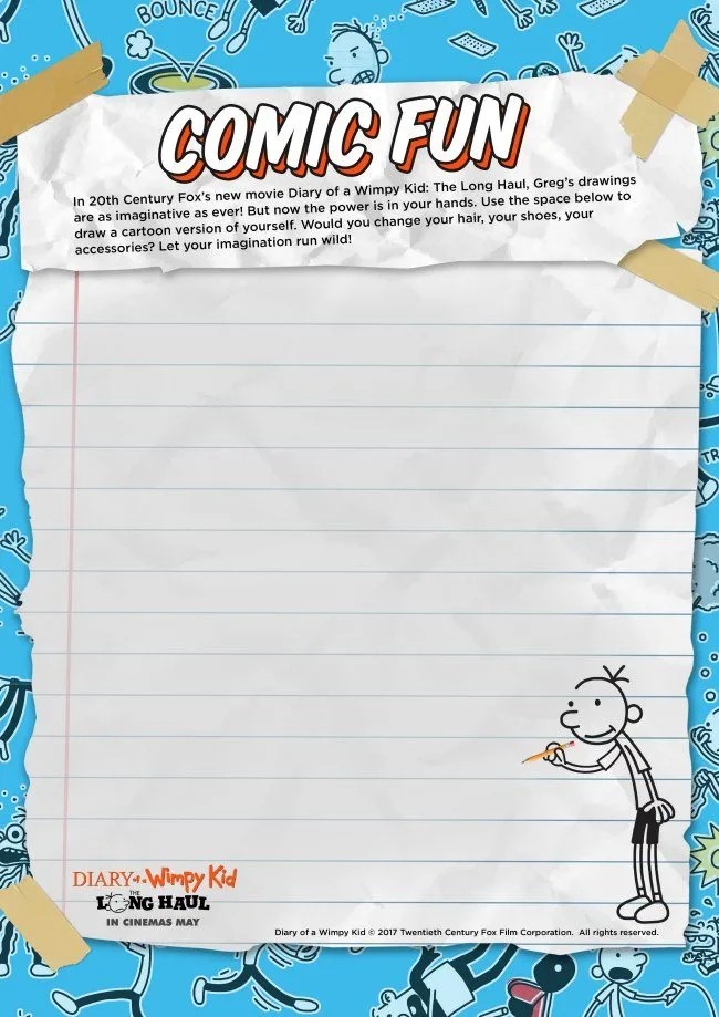 High Quality Diary of a Wimpy Kid Activity Blank Meme Template