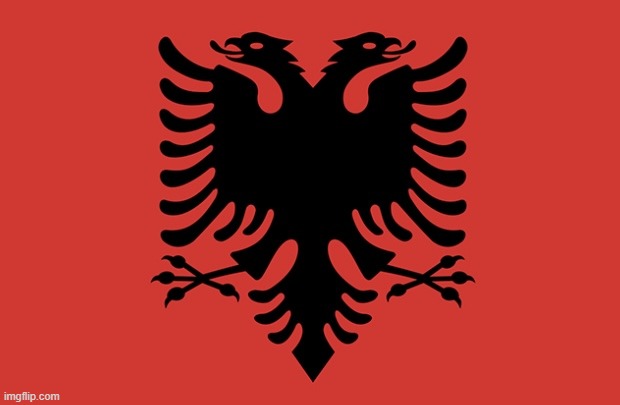 it's just albania | image tagged in albania flag | made w/ Imgflip meme maker