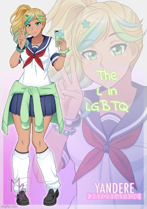 Hoshiko Mizudori | The L in LGBTQ | image tagged in hoshiko mizudori | made w/ Imgflip meme maker