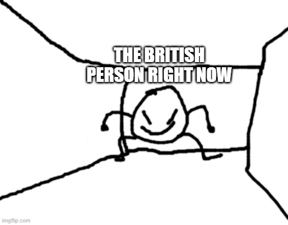 Bob in the hall | THE BRITISH PERSON RIGHT NOW | image tagged in bob in the hall | made w/ Imgflip meme maker
