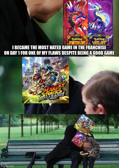 It... hurts | I BECAME THE MOST HATED GAME IN THE FRANCHISE ON DAY 1 FOR ONE OF MY FLAWS DESPITE BEING A GOOD GAME | image tagged in memes,finding neverland,mario,pokemon | made w/ Imgflip meme maker