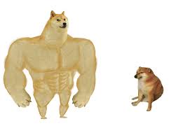High Quality Buff doggo vs cheema Blank Meme Template
